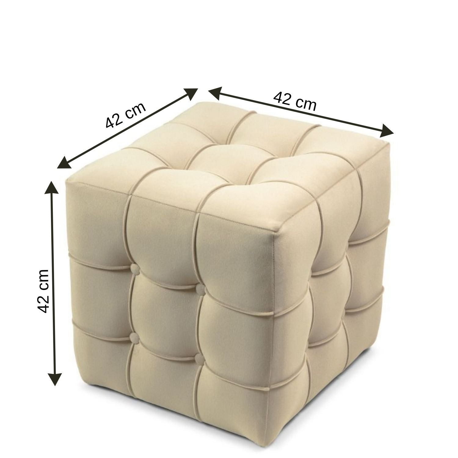 Skye Decor Pouf Lizbon (1-St), Samtiger Polsterpouf