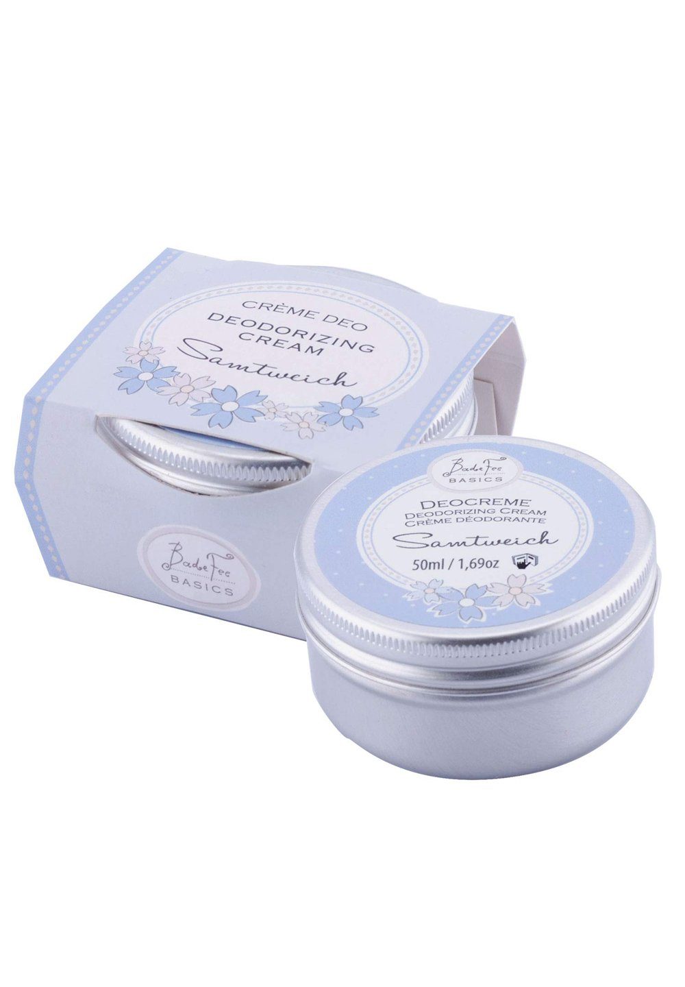 Badefee Deo-Creme BB039D Samtweich, 1-tlg., Deo Creme mit Sheabutter, Kokos- und Mandelöl 50 ml