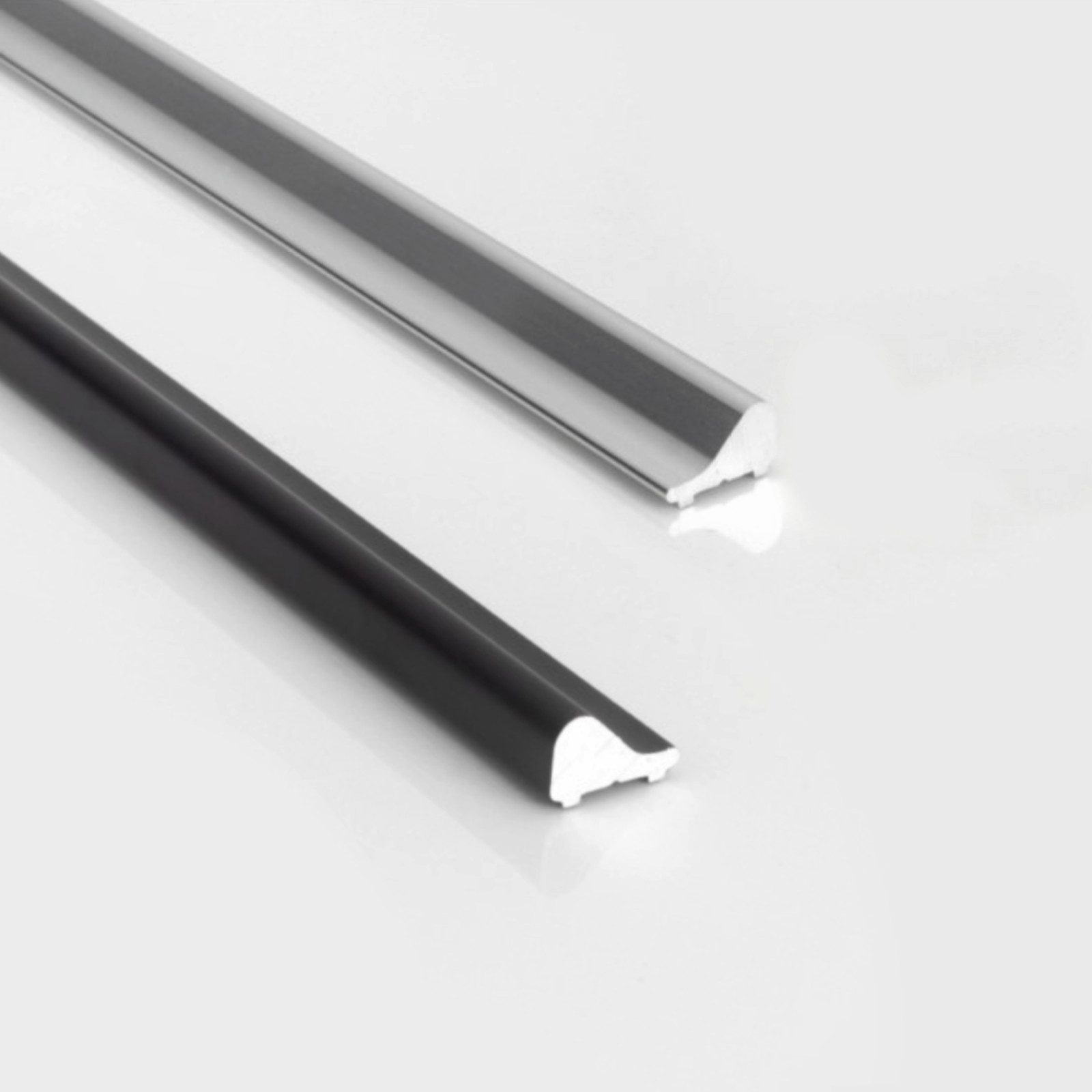 WITEN&NOCK Duschdichtung 100/120cm Aluminium Schwallleiste Schwallprofil Schwallschutzleiste, L: 100 cm, (1-St), Schwallschutz als Wasserabweiser für Duschkabinen, Dusche