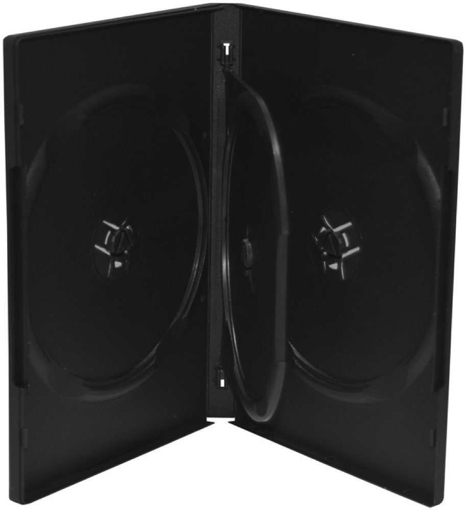DVD-Hülle 50 DVD Hüllen 3er Box 14 mm für je 3 BD / CD / DVD schwarz