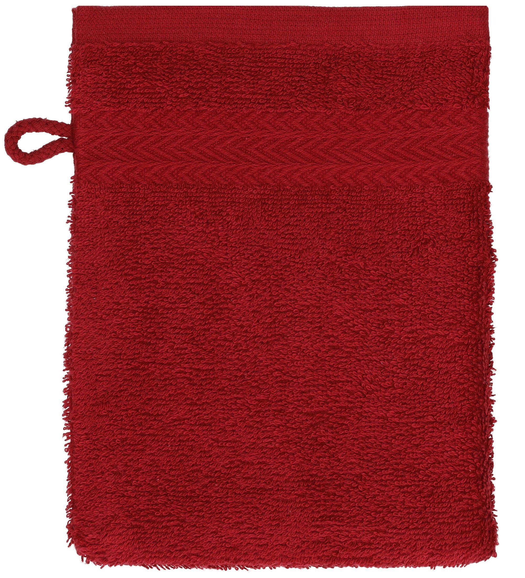 - Waschlappen 100% Set Stück Waschhandschuhe Farbe Premium 16x21 weiß 10 rubinrot Baumwolle cm Betz Waschhandschuh