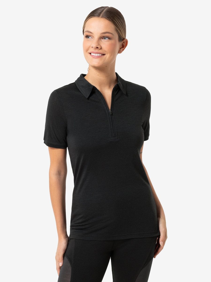 SUPER.NATURAL Poloshirt für Damen, Merino ZIP POLO casual, lightweight, atm günstig online kaufen