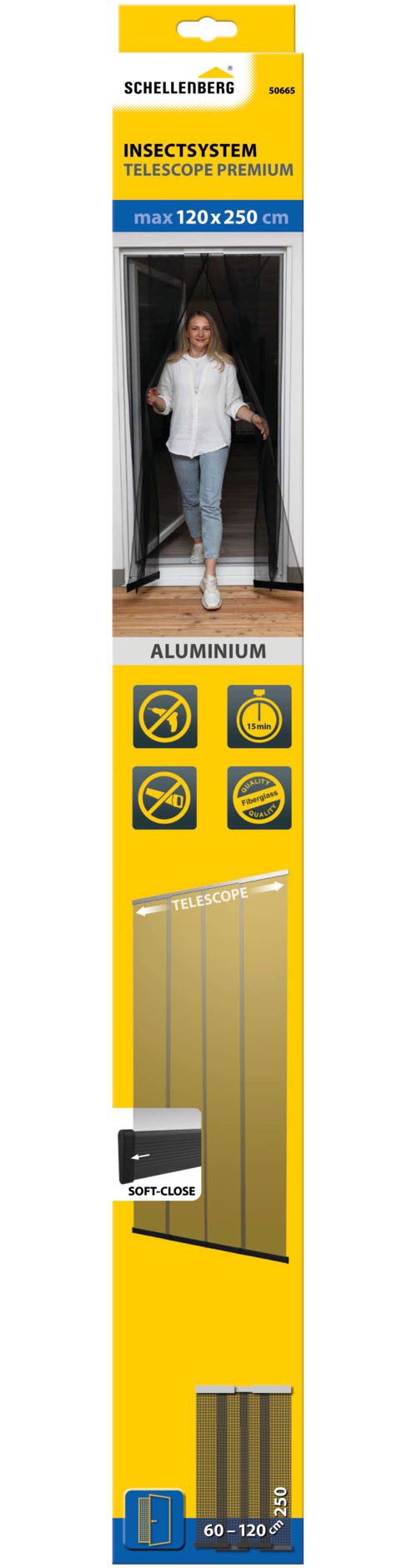 SCHELLENBERG Insektenschutz-Vorhang "Premium Teleskop", Fliegengitter für günstig online kaufen