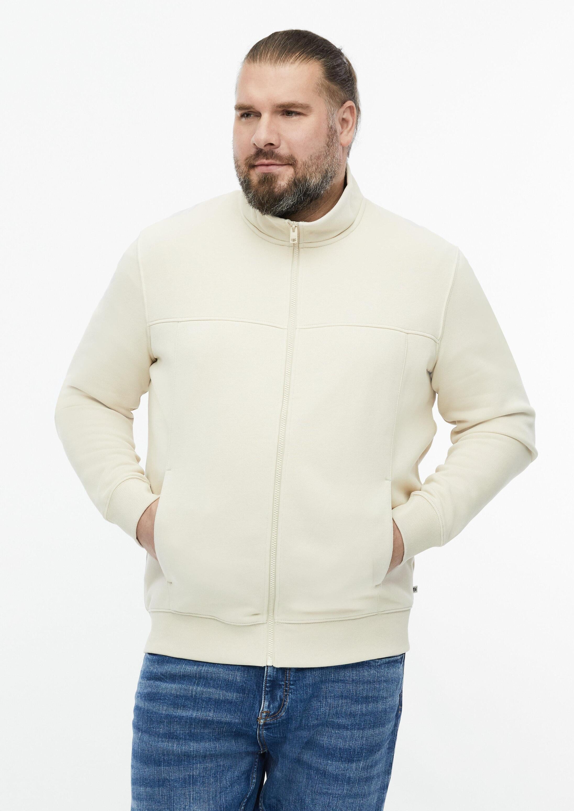 s.Oliver Sweatjacke Sweatshirt Jacke Sweatjacke mit Stehkragen und Eingrifftaschen