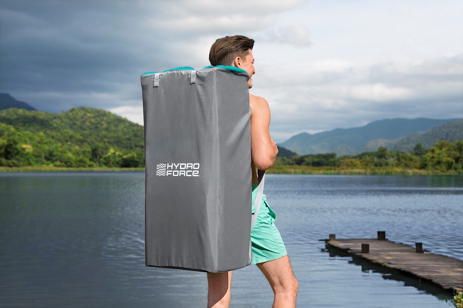 Bestway SUP-Board Hydro Force Aqua Journey™, Allround, (Set, 1 tlg., Coil-Leash), 274 x 76 x 12 cm, max. Belastbarkeit 100 kg