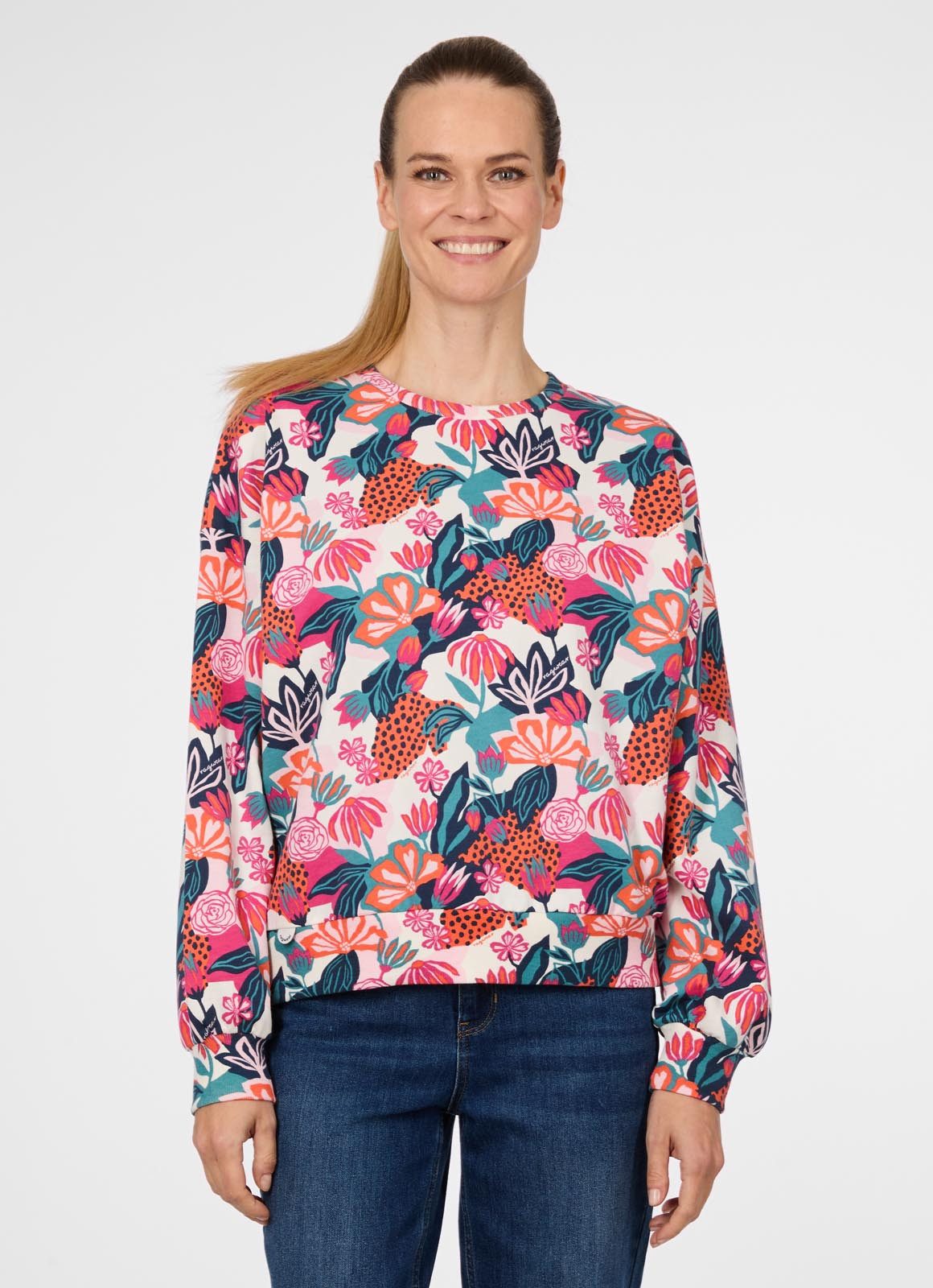 Ragwear Sweatshirt WUSS PRINT mit bedruckter Optik, im casual Stil, aus Baumwolle und Polyester