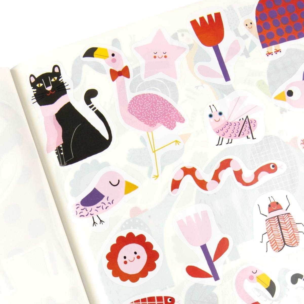 Moulin Roty Kreativset Toupitis Stickerheft (300 Stk) Handarbeitsset für kreative Kinder, Handarbeitsset