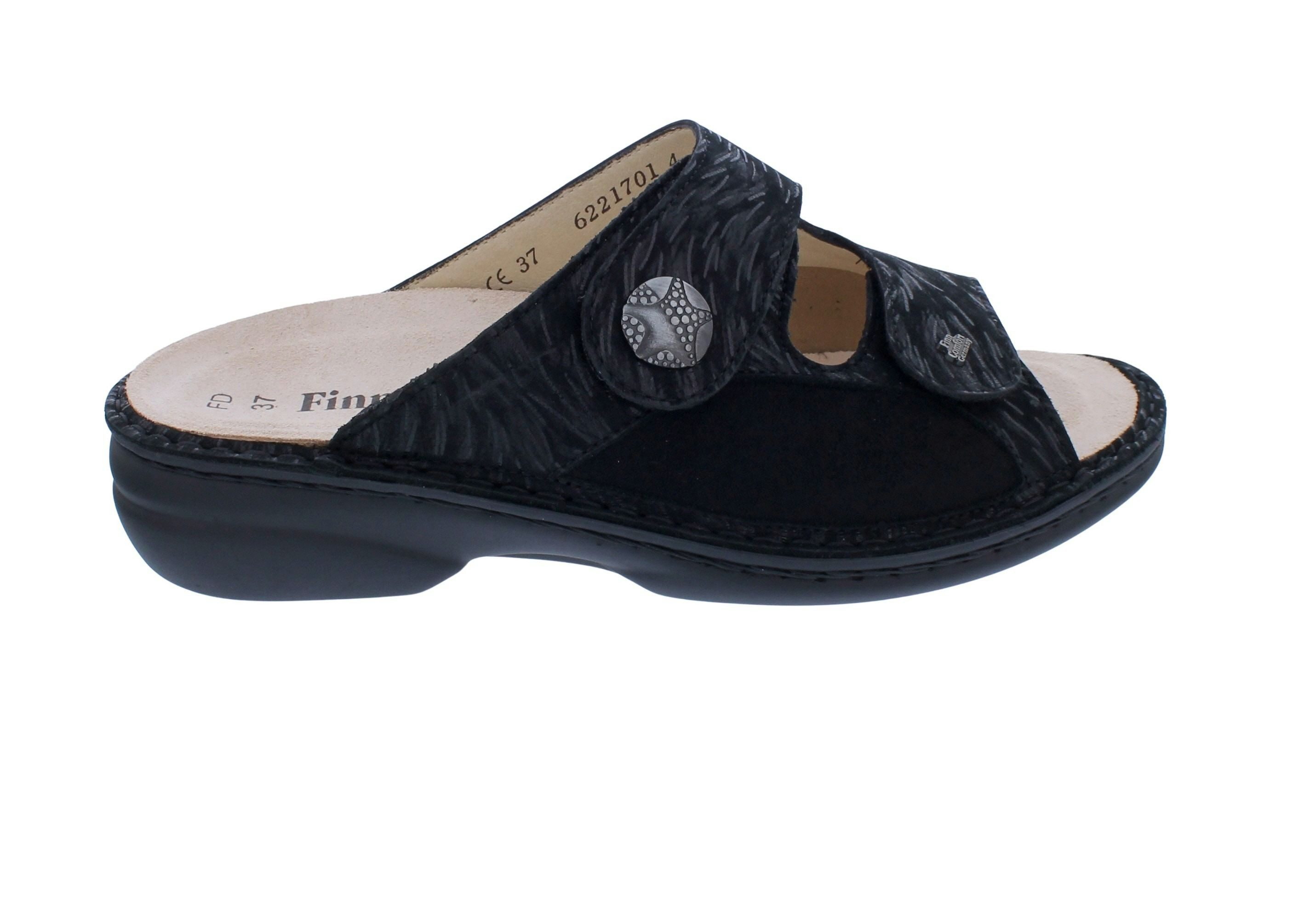 Finn Comfort Finn Comfort Pantolette Sarezzo 5007-903182, Nubukleder mit Stretchein Pantolette