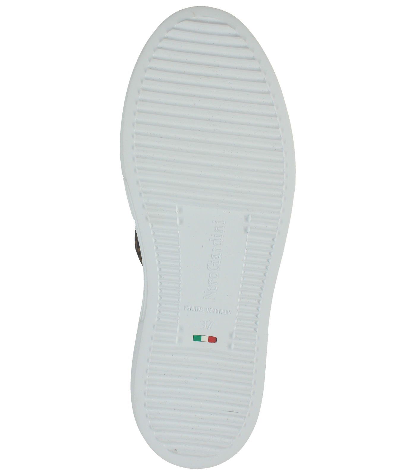 Bianco Leder/Textil Nero Sneaker Sneaker Giardini