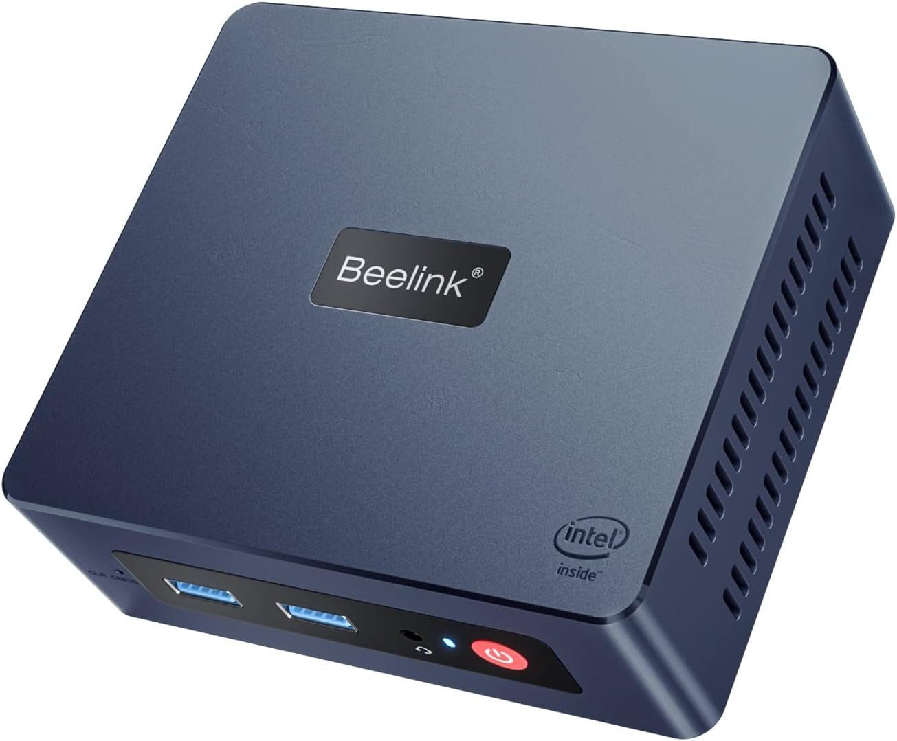 Beelink Mini-PC (Intel Celeron N5095, Intel UHD Graphics, 8 GB RAM, 256 GB HDD, Mini S Mini-PC Wi11 Pro N5095 Dual HDMI 4K USB 3.0)