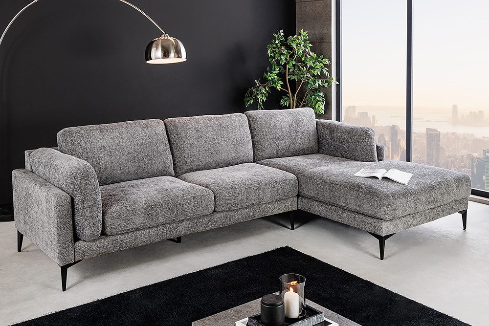 riess-ambiente Ecksofa MANHATTAN 295cm grau · günstig online kaufen