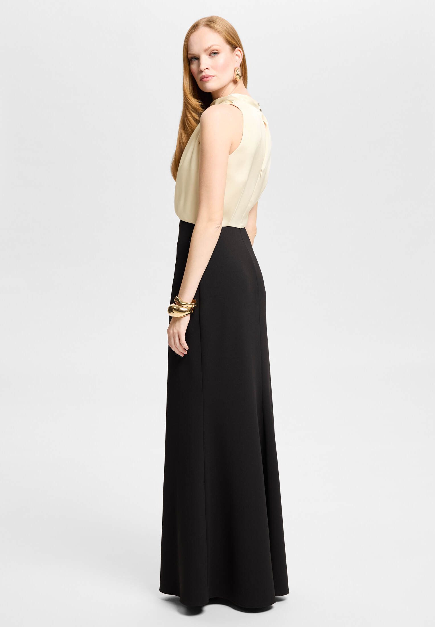 SWING Abendkleid - Abendkleid in Color-Blocking Optik Taillierter Schnitt mit fließendem Rockteil