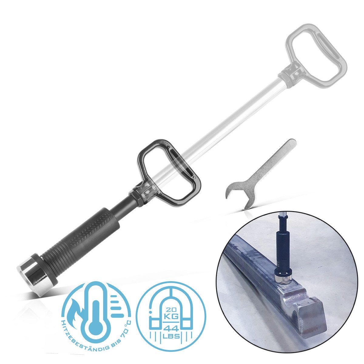 STAHLWERK Magnethalter Magnetisches Aufnahmewerkzeug, Pick-up Tool, (Set, 3-St., Set), hitzebeständig bis zu 70°C