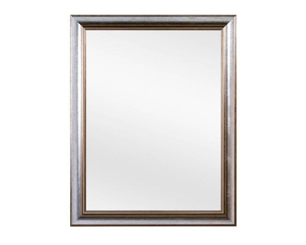 ASR Rahmendesign Wandspiegel Modell Florenz - Moderner Spiegel mit edler Blattsilber-Verarbeitung (Außengröße von 73cm x 93cm x 3cm)