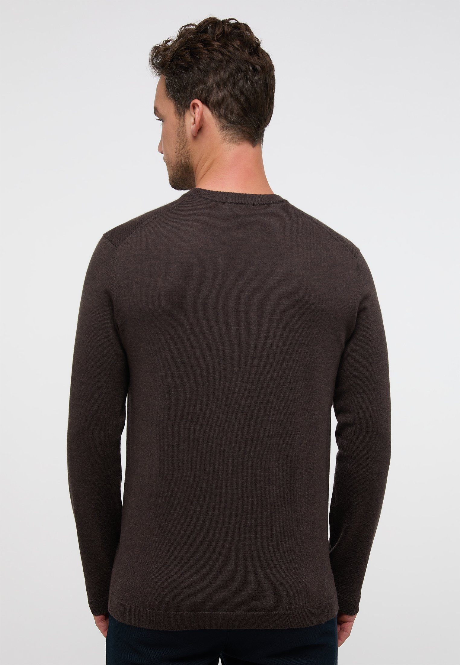 dunkelbraun Eterna Strickpullover