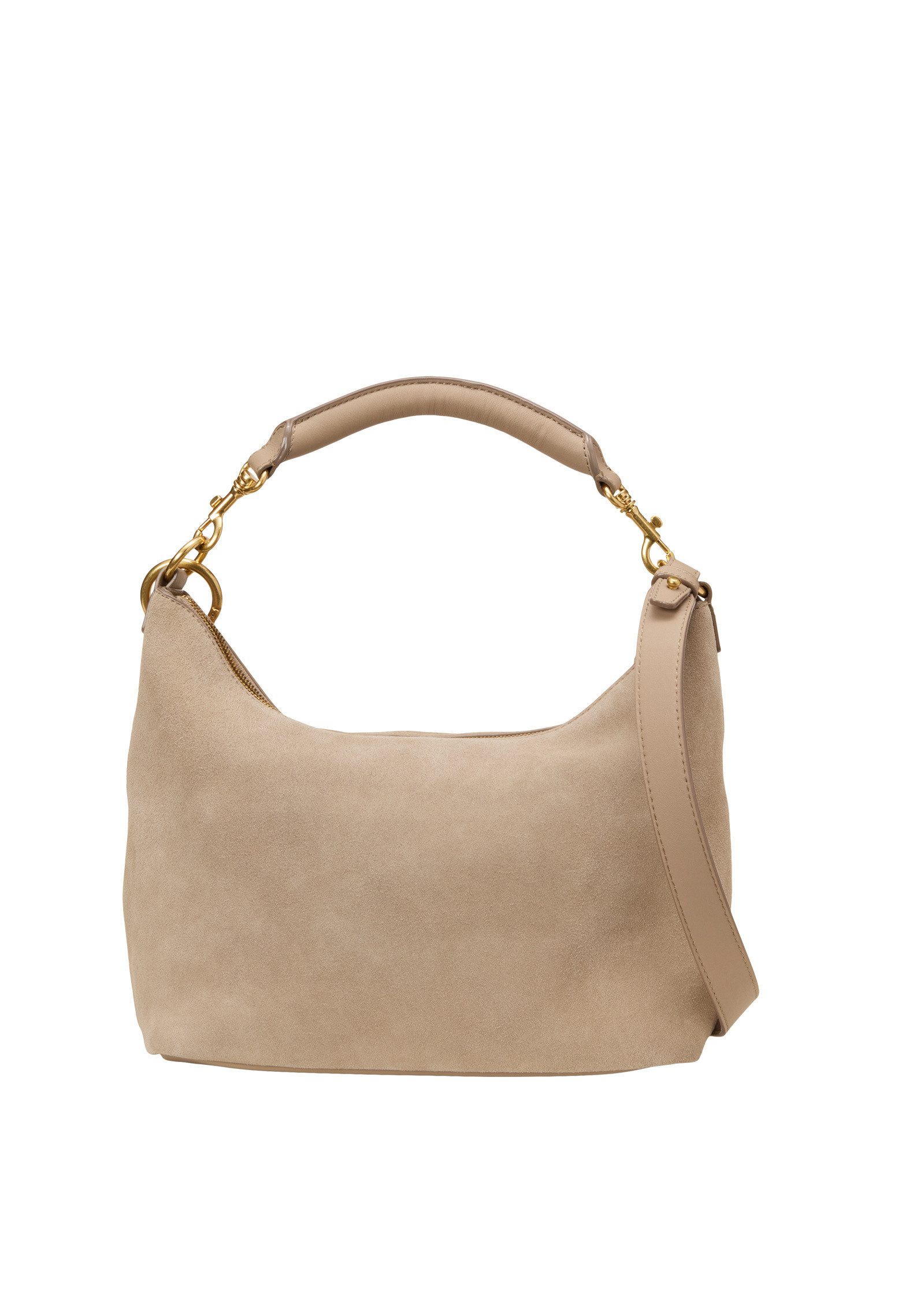 Marc O'Polo Umhängetasche aus softem Velours-Rindleder