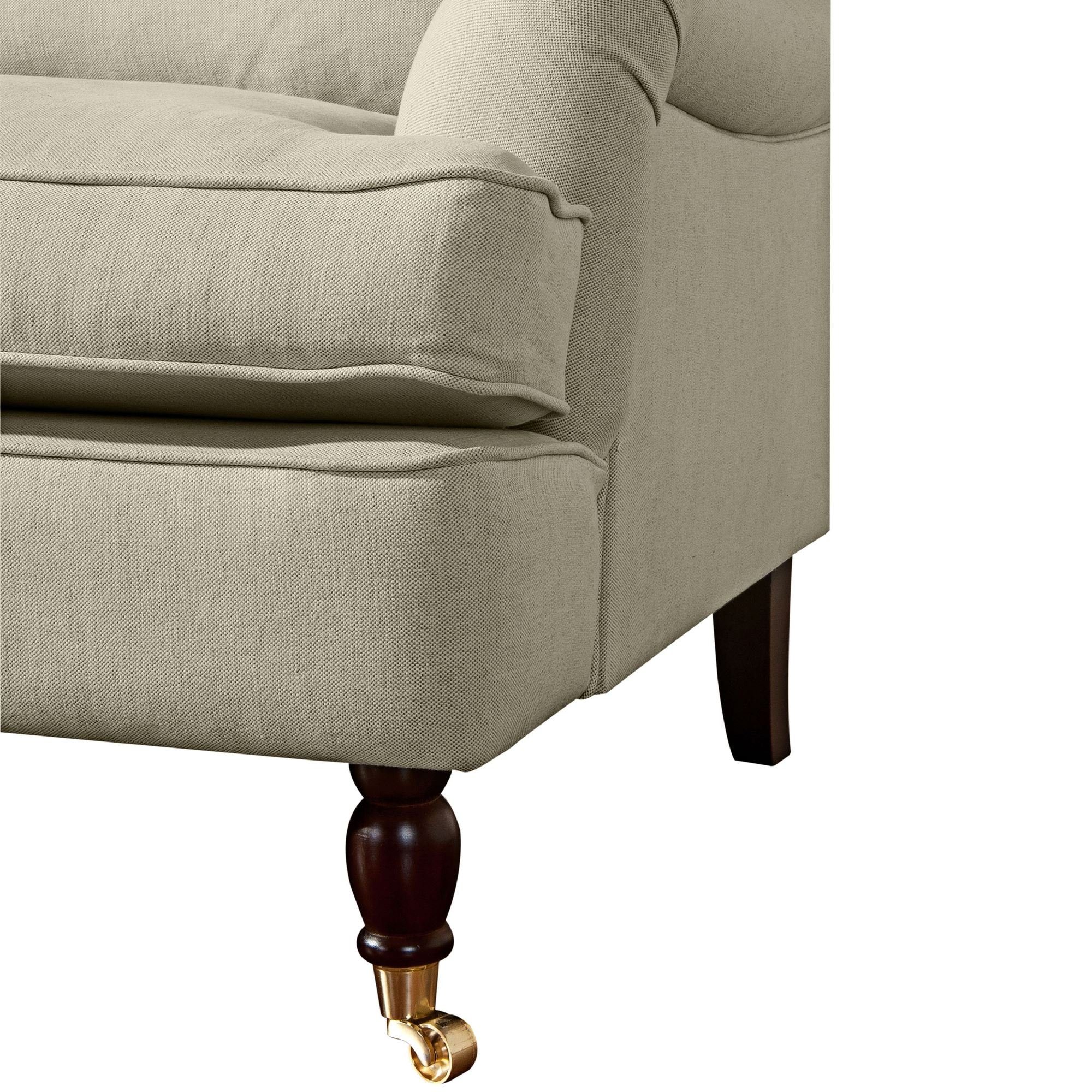 Versand inkl. 1 Kathi Kessel Sofa 58 Sofa verarbeitet,bequemer 2-Sitzer Sparpreis Sitz hochwertig aufm (Leinenoptik, Kostenlosem Teile, Flachgewebe Bezug