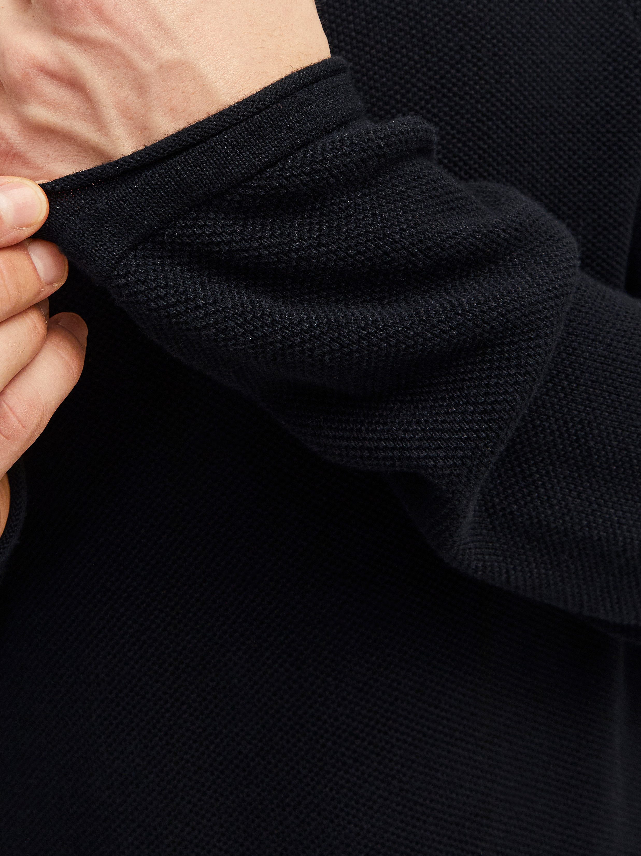 Jack & Jones Rundhalspullover JJEHILL Einfarbiger Pullover mit angenehmem Tragegefühl unifarben, modisch, schmal, Baumwolle, Rundhals