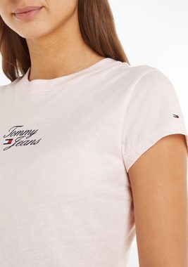 Tommy Jeans T-Shirt TJW BBY ESSENTIAL LOGO 1 SS trendiges und stylisches Damen-T-Shirt mit Logodruck