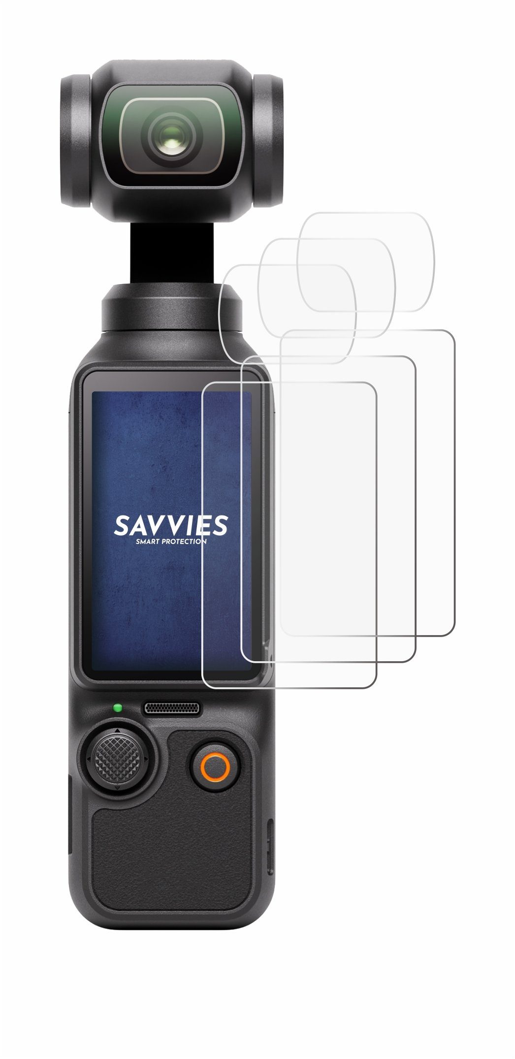 Savvies Displayschutzfolie Schutzfolie für DJI Osmo Pocket 3 (Display + Linse), 6 Stück, Displayschutz Schutz Folie Klar Transparent