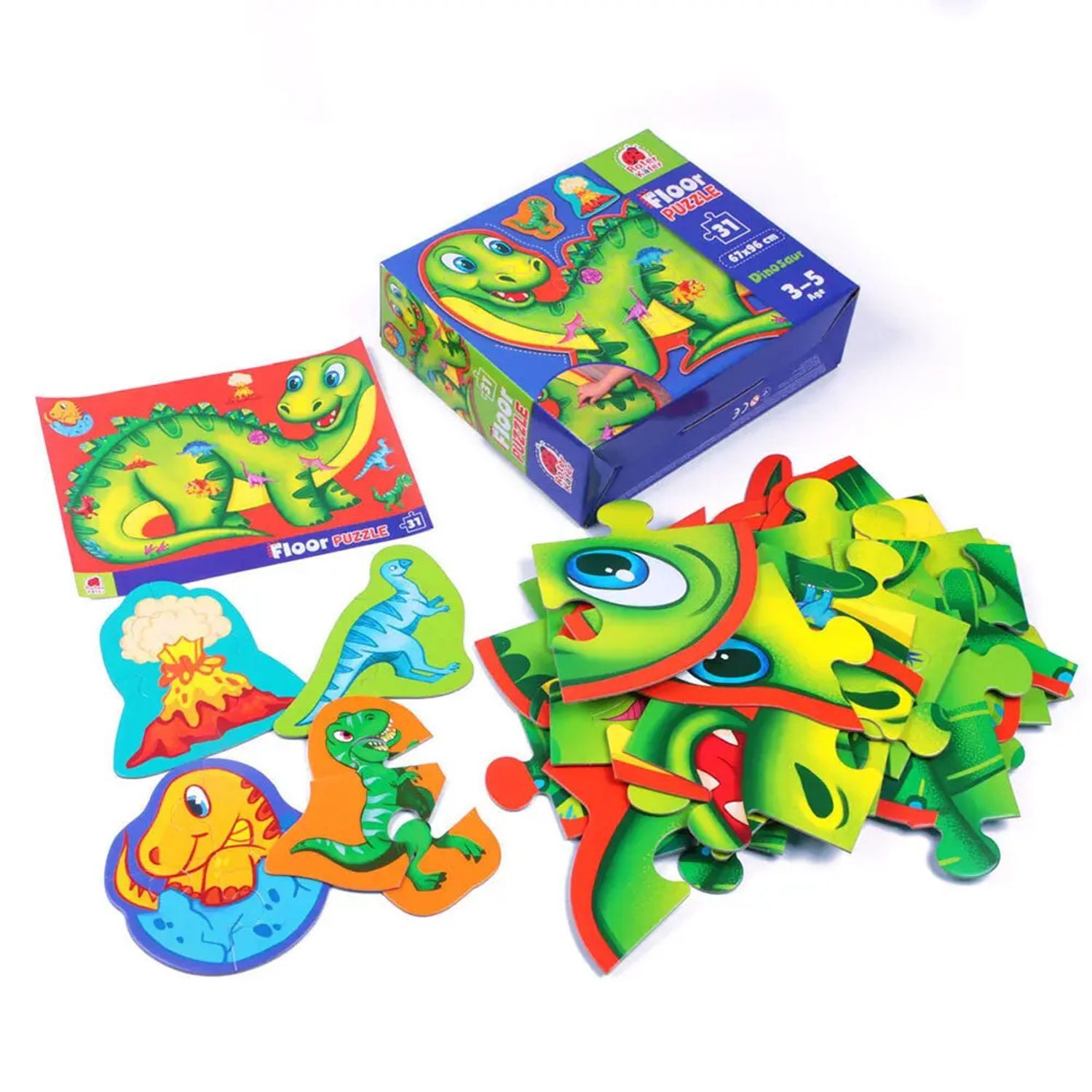 Käfer Puzzle Puzzle Roter Käfer Bodenpuzzle Dinosaurier RK7010-01, Puzzleteile