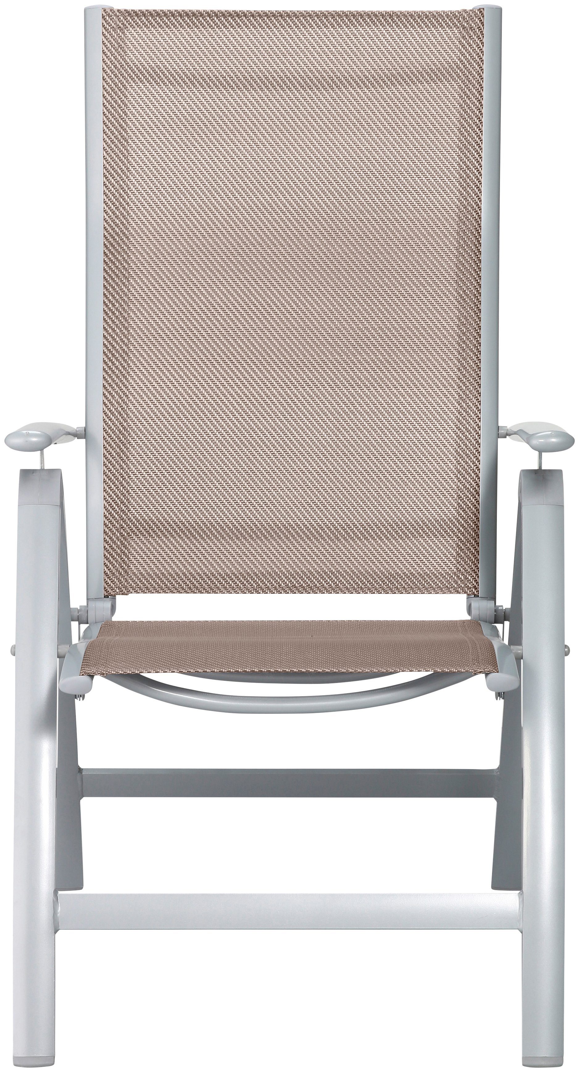 MERXX Garten-Essgruppe Amalfi, (5-tlg), 4 Klappsessel, Tisch ausziehbar 90x120-180 cm, Alu/Textil