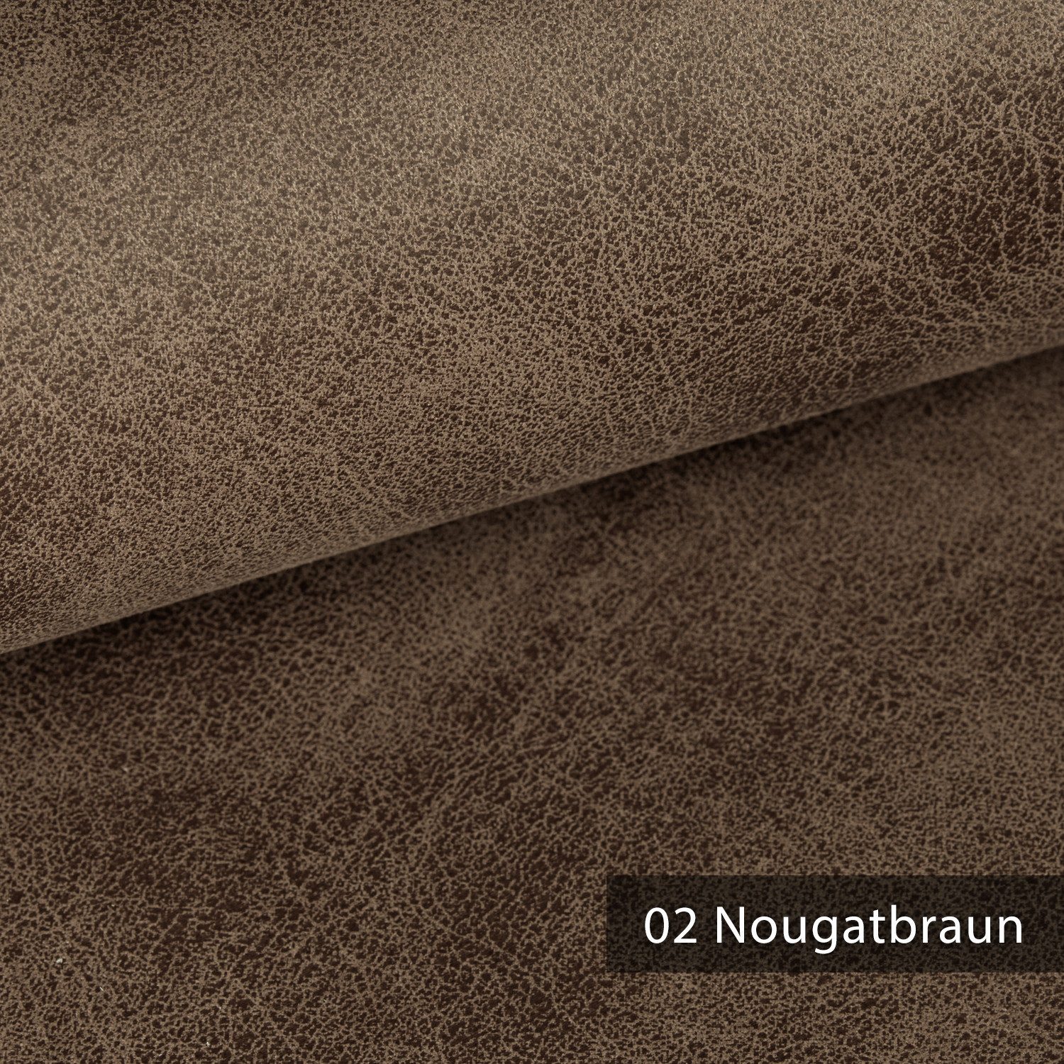 novely® Stoff exquisit ETERNITY Vintage Antiklederoptik Möbelstoff, Velours-Kunstleder, Schwer Entzündbar, Meterware, 1lfm