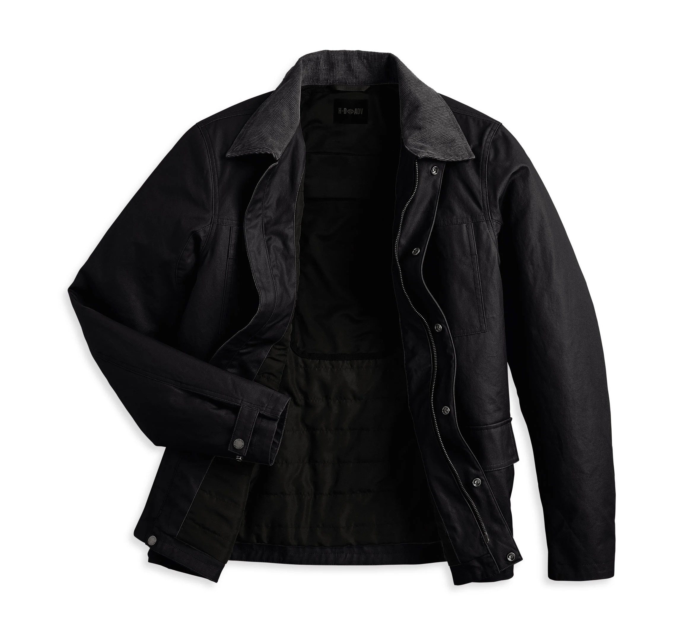 HARLEY-DAVIDSON Motorradjacke ADV Waxed Mesa Herren Freizeitjacke Biker Jacke Winddicht Protektoren verstellbaren Rücken, vorgeformten Ärmeln
