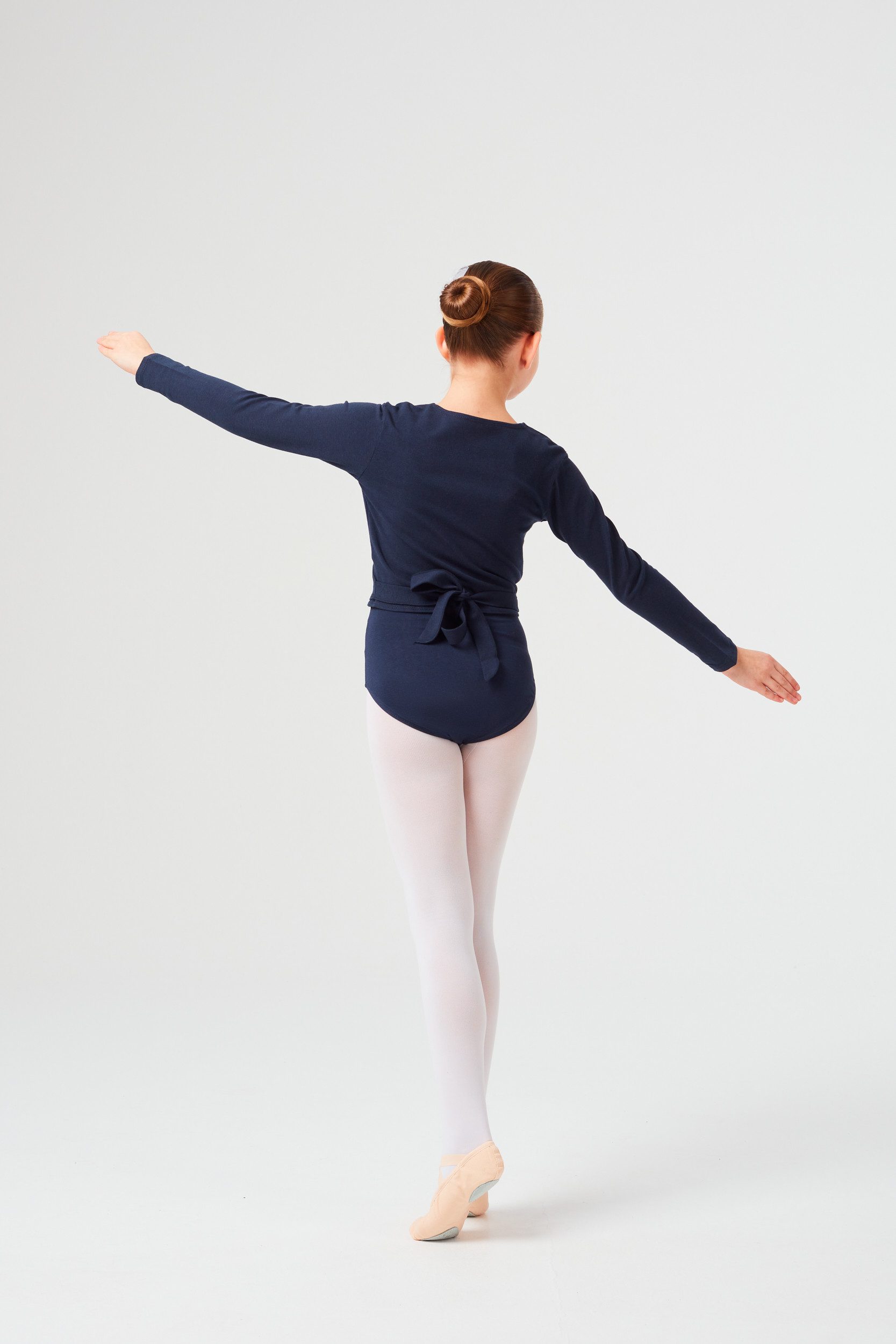 tanzmuster Sweatjacke Ballett Wickelacke Mandy aus weicher Baumwolle Ballettjacke für Mädchen