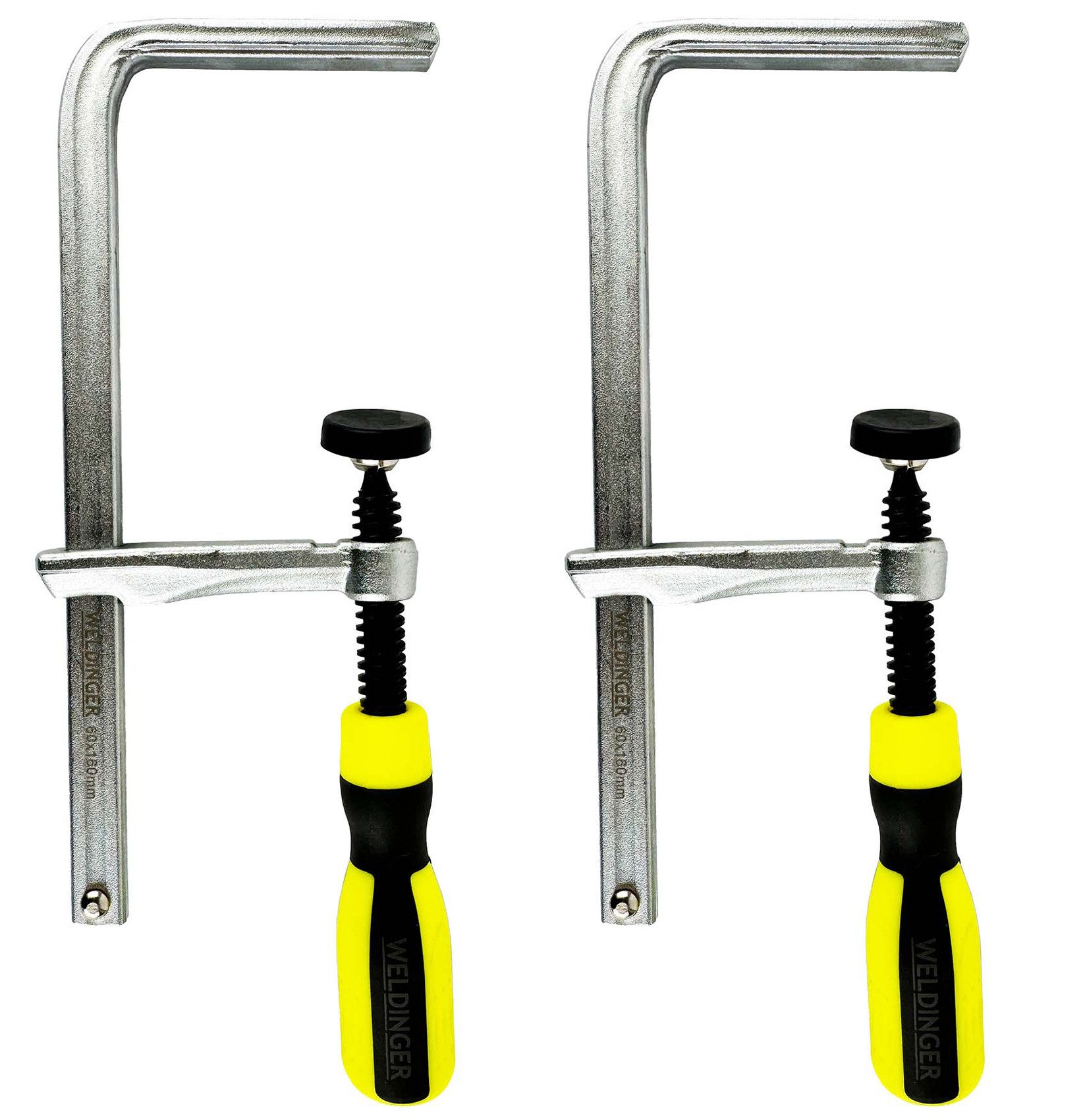 WELDINGER Zwinge 2x Ganzstahl Tischzwinge/ Schienenklemme 60 x 160 mm für Festool, (Doppelpack, Doppelpack WELDINGER Ganzstahl-Tischzwinge), speziell für Festool