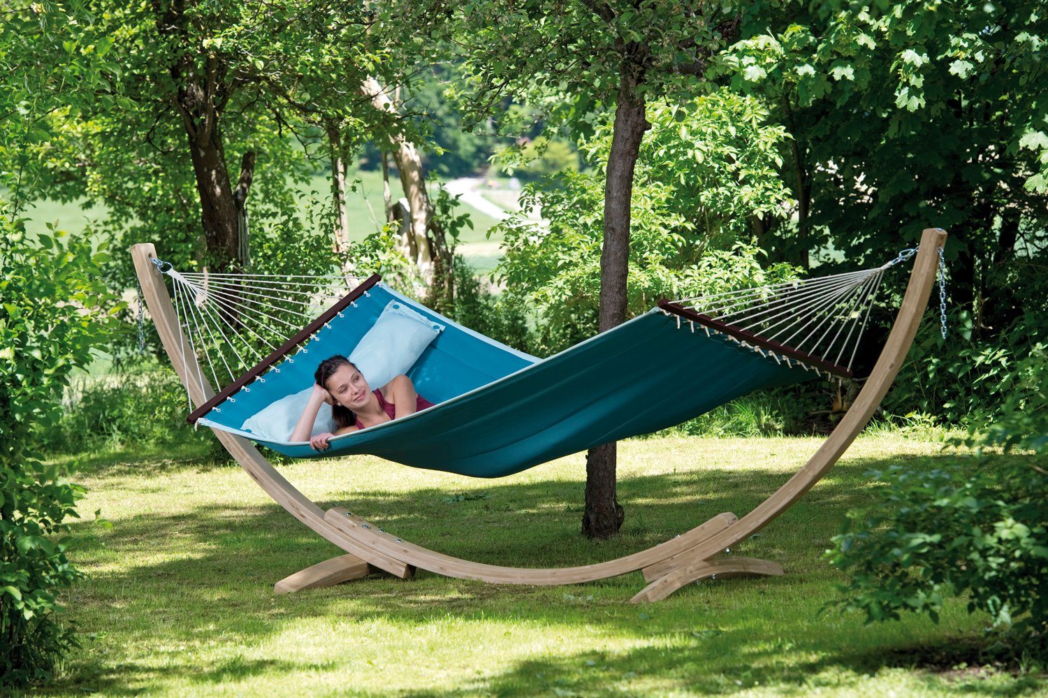 Amazonas Stabhängematte American Dream Petrol XL: Stil und Komfort, bis zu 2 Personen
