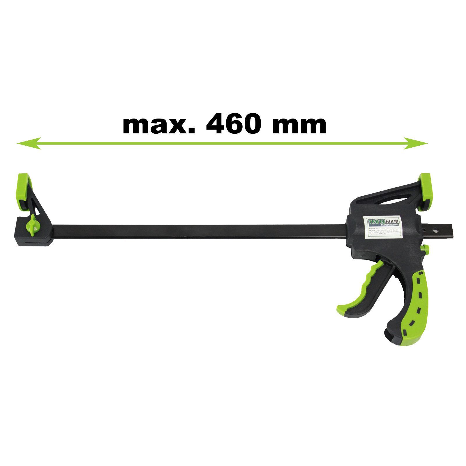 TRUTZHOLM Schraubzwinge 4x Einhandzwingen Schnellspannzwinge ergonomischer Griff 60x300 mm, (Set) – Bild 5 von 5