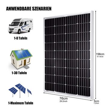 PFCTART Solaranlage ElektroG Markenkartierung, Solarmodul mit hohem Wirkungsgrad, 18V 300W