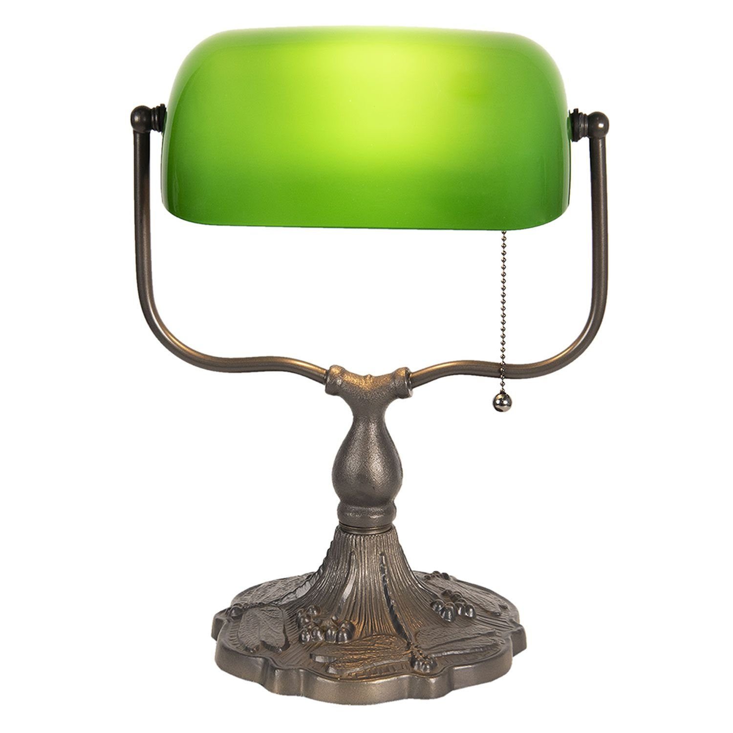 abhängig grün Bankerlampe Clayre & & Lumilamp Leuchtmittel Eef Clayre Glas, Schreibtischlampe Tiffany Eef vom Tiffanylampe, Schreibtischlampe ohne Leuchtmittel,