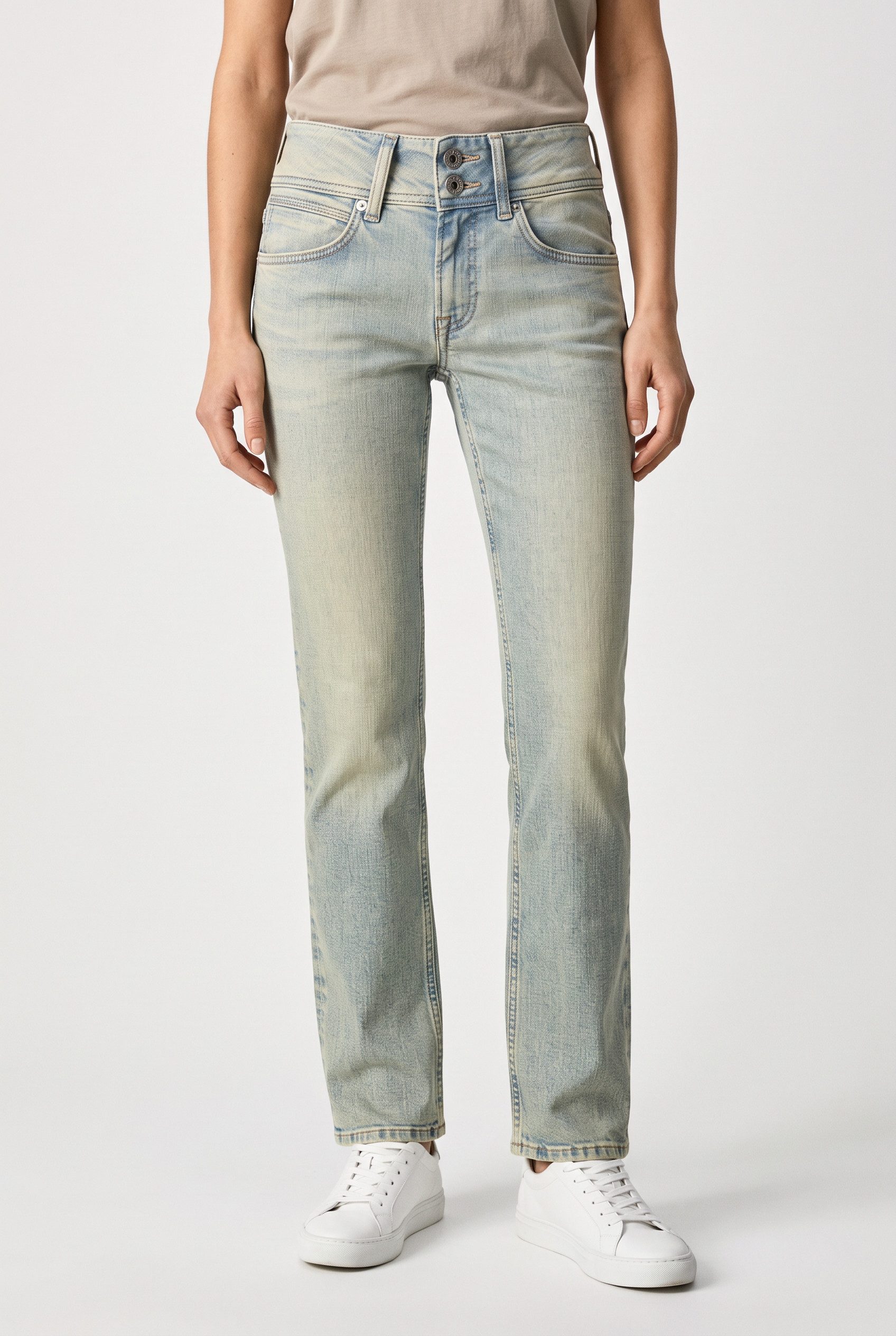 Pepe Jeans Slim-fit-Jeans SLIM JEANS LW mit doppeltem Knopfverschluss