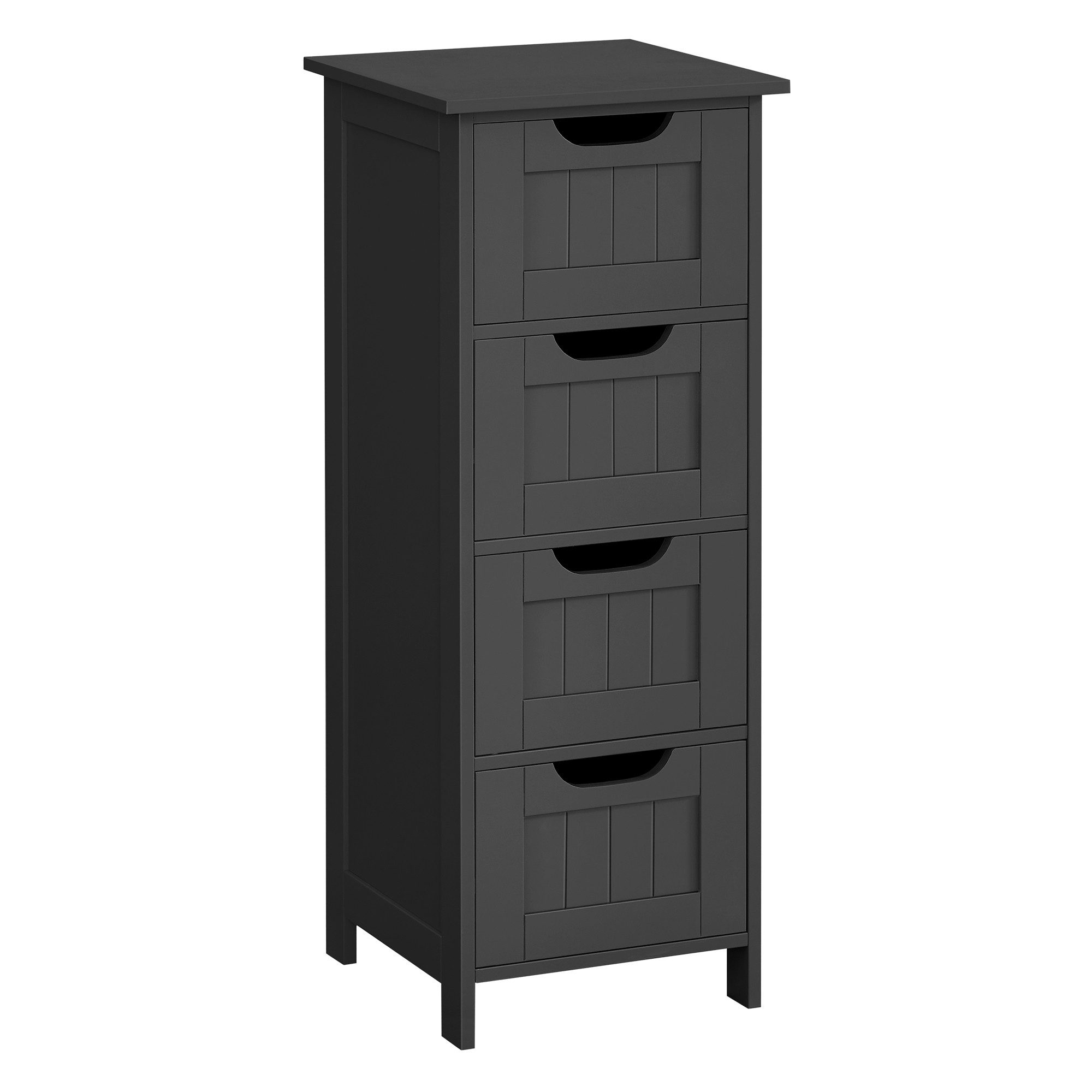 VASAGLE Badkommode Badezimmerschrank Badschrank Beistellschrank, mit 4 Schubladen