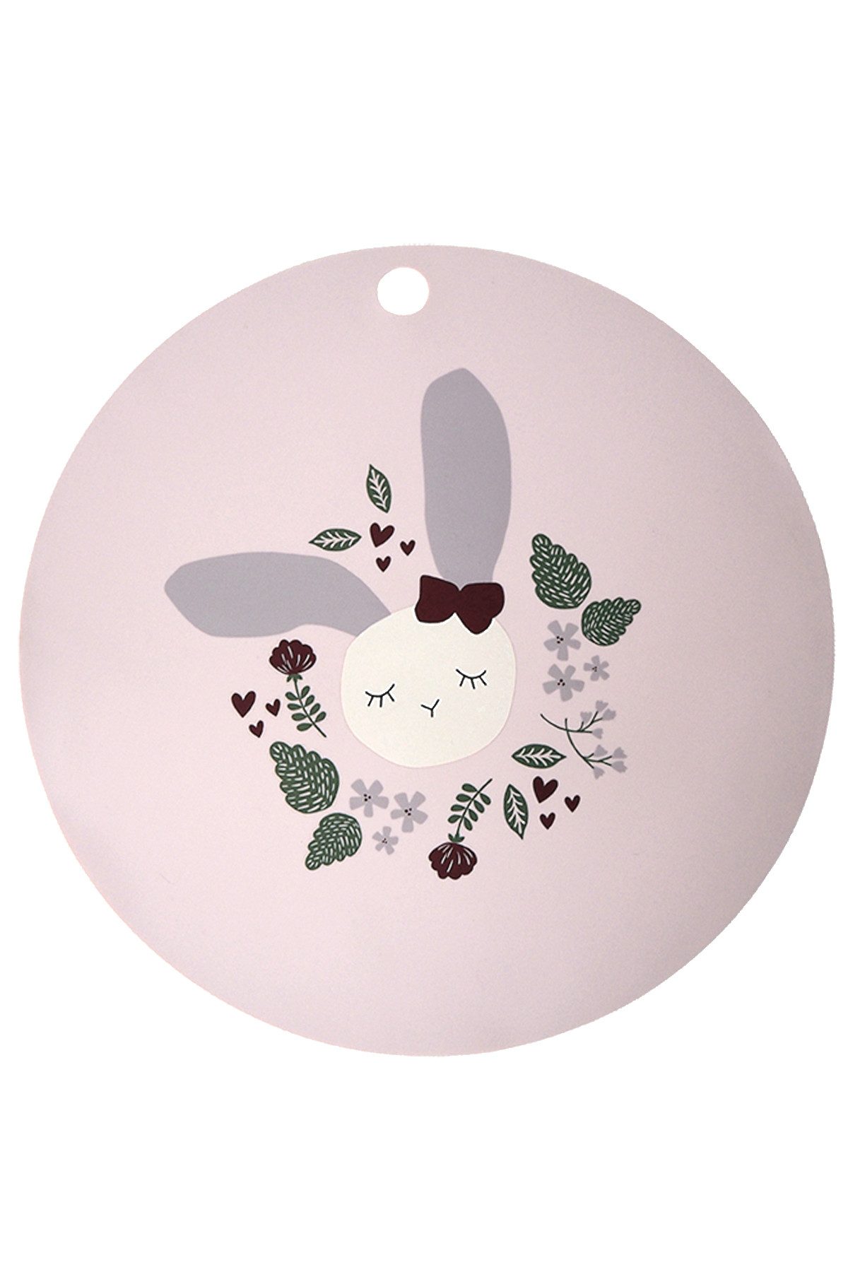 kikadu Platzset Silikon Platzset Hase Rosé, (1-St), aus BPA-freiem Silikon - 38 cm