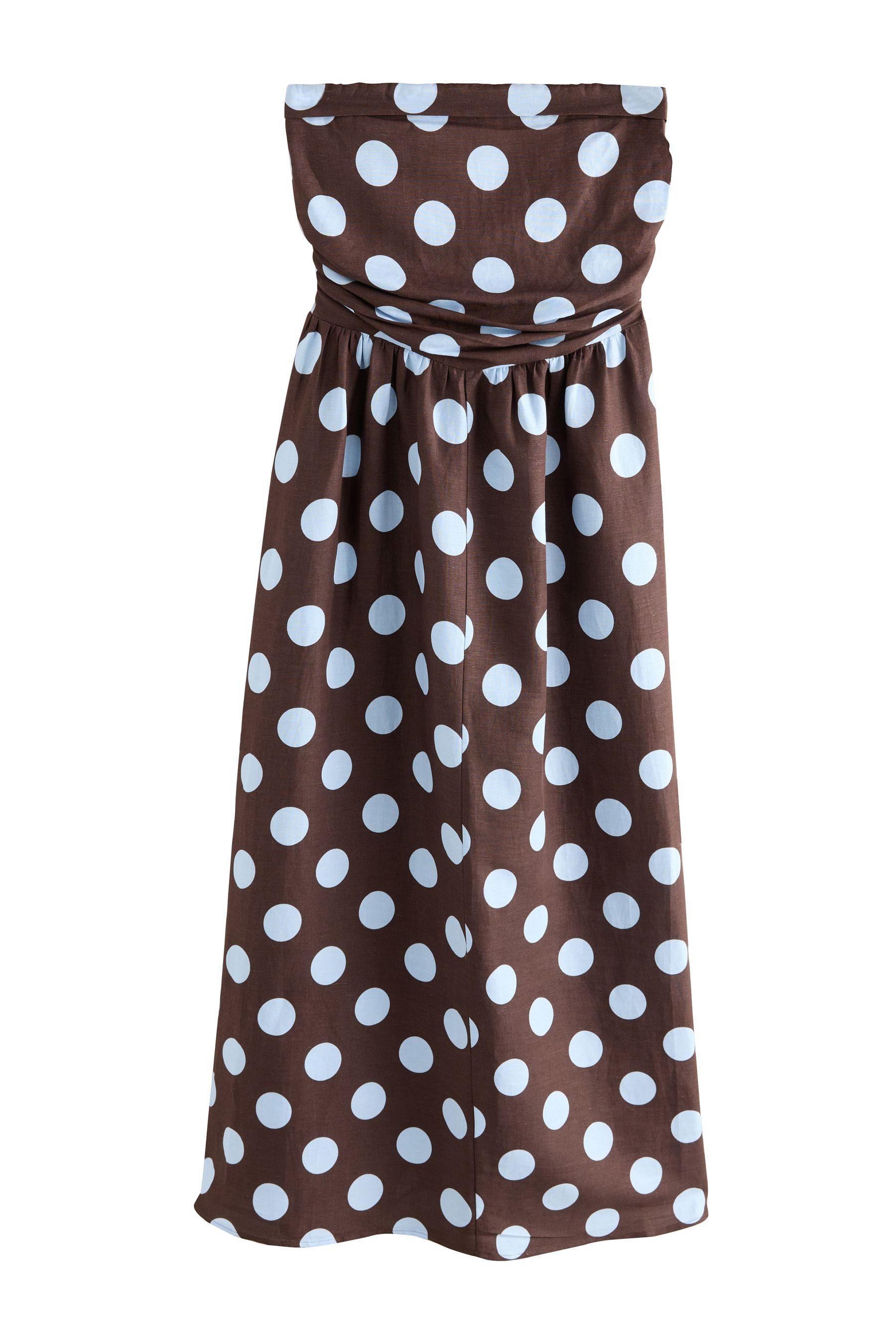 Next Midikleid Gerafftes Bandeau-Midikleid (1-tlg)