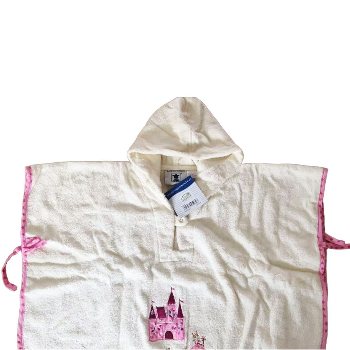 Morgenstern Babybademantel Morgenstern Kinder Badeponcho aus 100 % Baumwolle Schloss