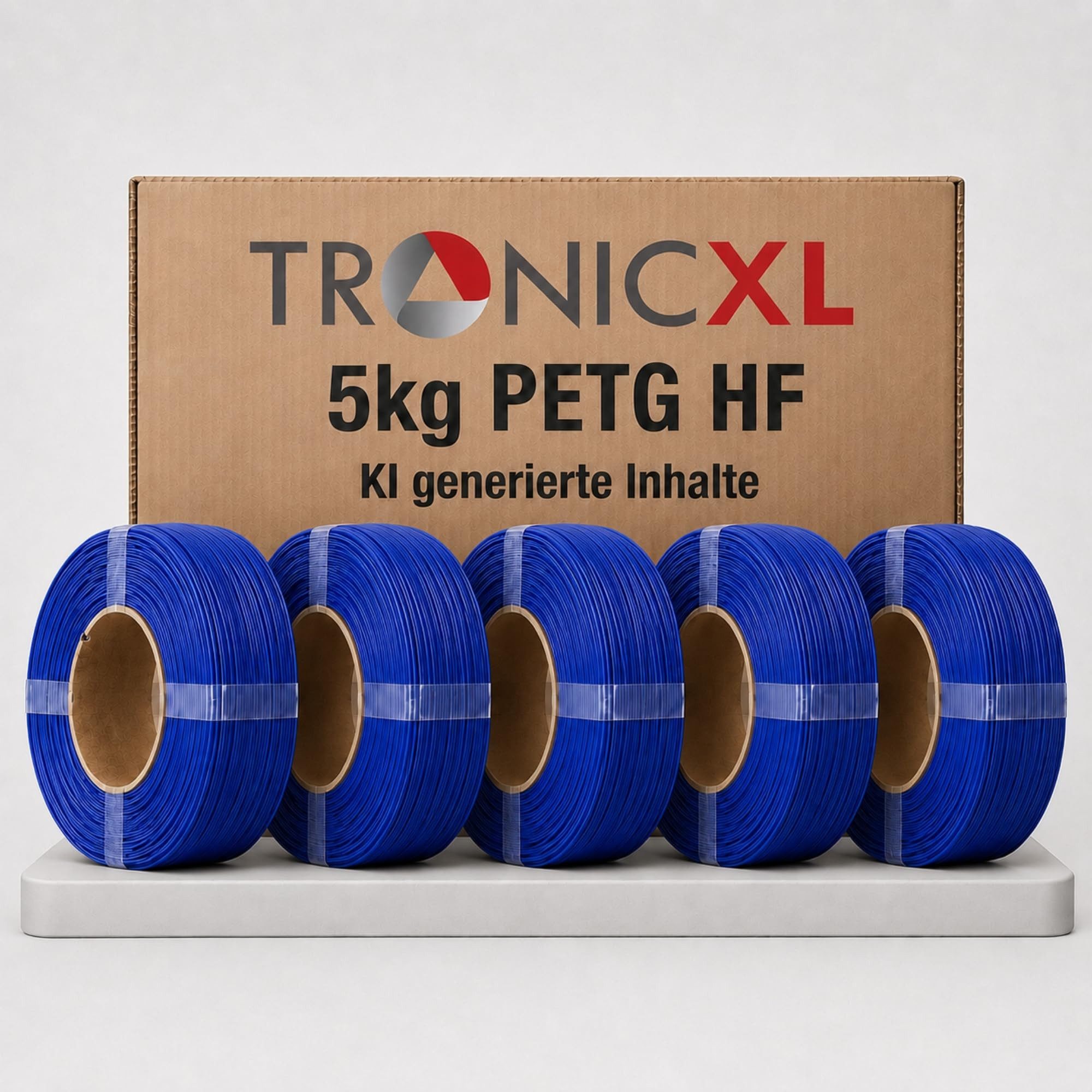 TronicXL Filament 5kg Refill Filament PETG-HF BLAU passend für Bambu Lab 3D Drucker