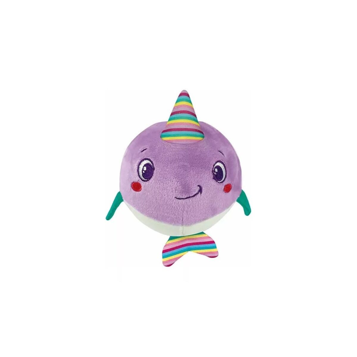 Clementoni® Lernspielzeug Tiere Whimsy Narwal Plüschballfigur, Babyrassel Clementoni