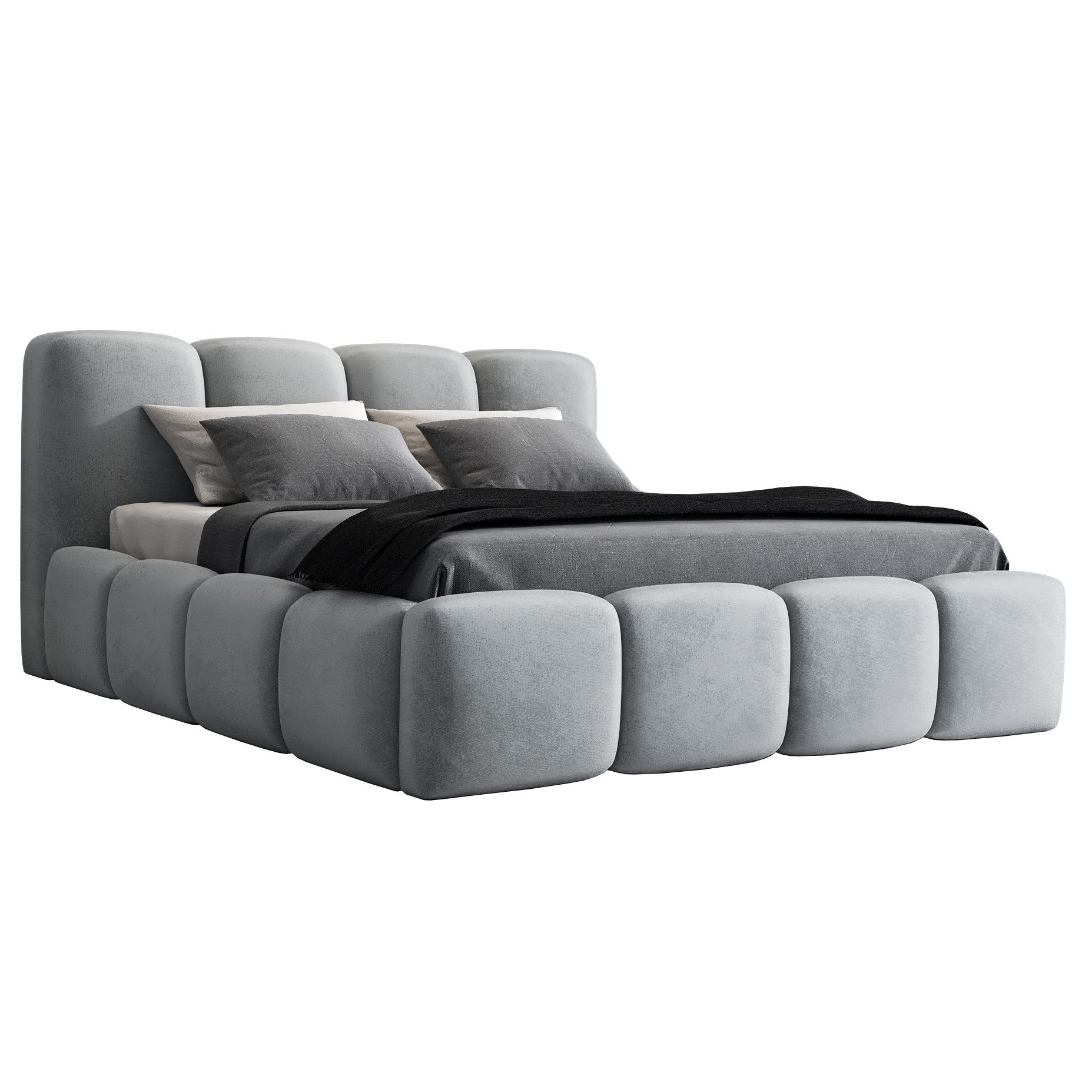 A&J MöbelLand GmbH Polsterbett DONA-OM mit Lattenrost und Bettkasten. (Bett mit Kopfteil. Lattenrost und Bettkasten Inclusive! Viele Varianten zur Auswahl – wählen Sie Größe und Farbe!, TOP ANGEBOT), Länge: 220 cm Höhe Kopfteil: 100 cm