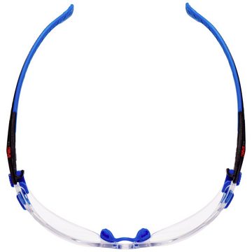 3M Arbeitsschutzbrille 3M Solus S1101SGAF Schutzbrille mit Antibeschlag-Schutz Blau, Schwarz