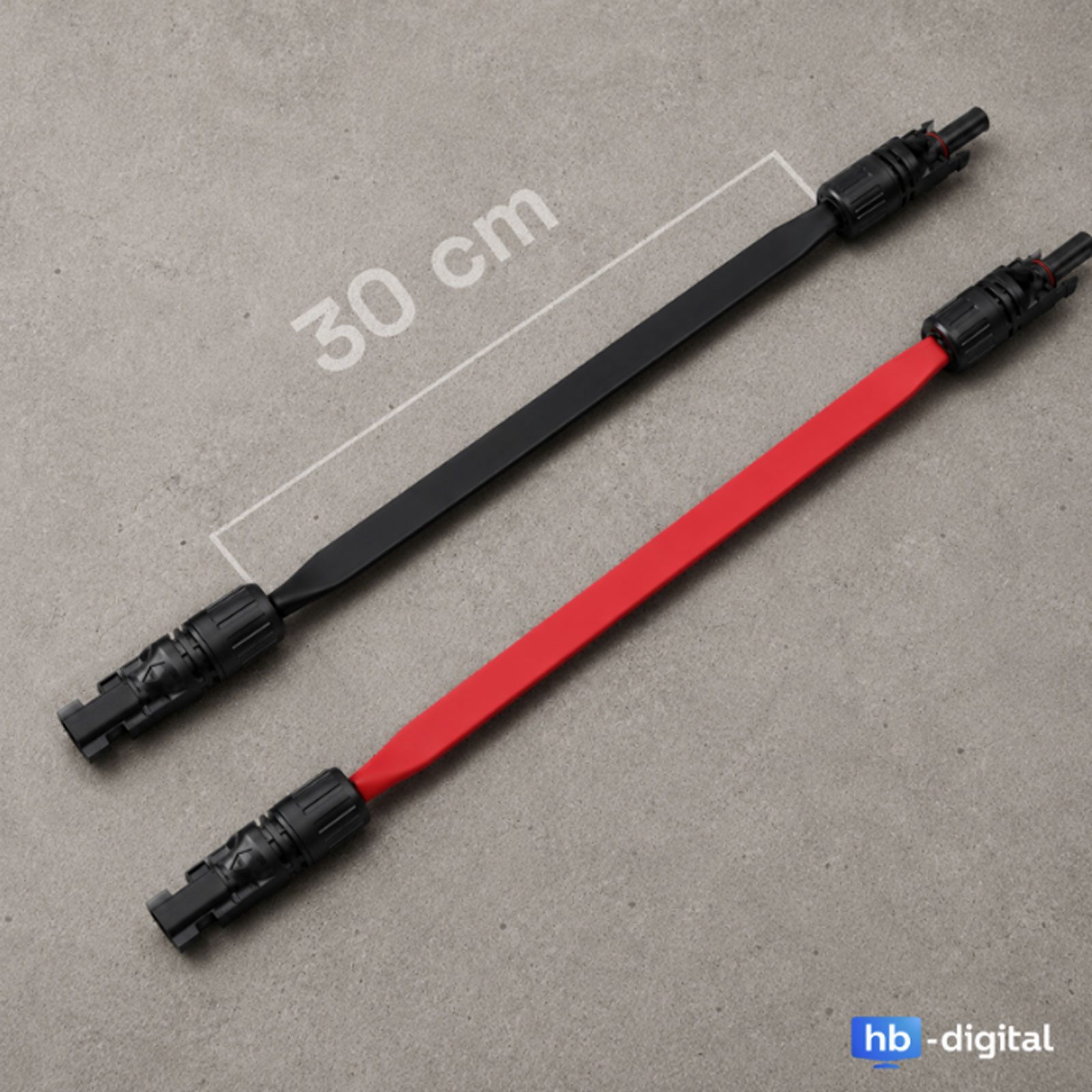 HB-DIGITAL 30cm PV Fensterdurchfuehrung 4mm2 1000V bis 30A rot Solarkabel, Solarstecker, (30 cm) – Bild 4 von 5