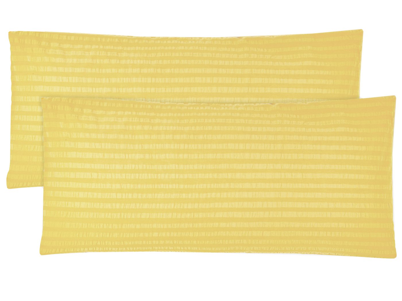 ZOLLNER Kissenbezug, (2 Stück), 40 x 80 cm, 100% Baumwolle, vom Hotelwäschespezalisten, Seersucker