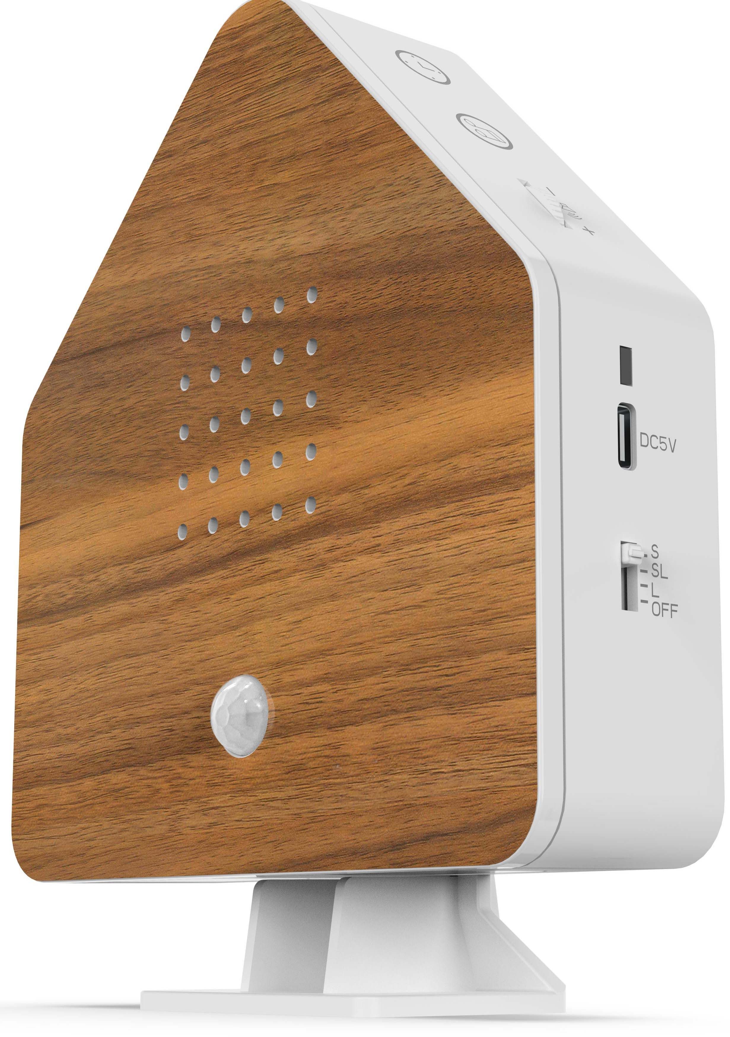 Northpoint LED Dekolicht Naturgeräuschebox Vogelzwitscher Bewegungsmelder Licht Aufladbar