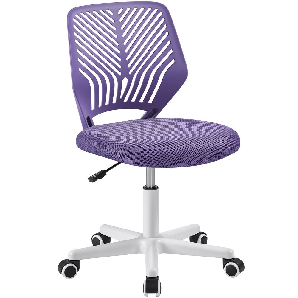 Yaheetech Drehstuhl Höhenverstellbarer Bürostuhl ohne Armlehnen, Schreibtischstuhl mit Netzbezug fürs Arbeitszimmer/Büro/Wohnzimmer