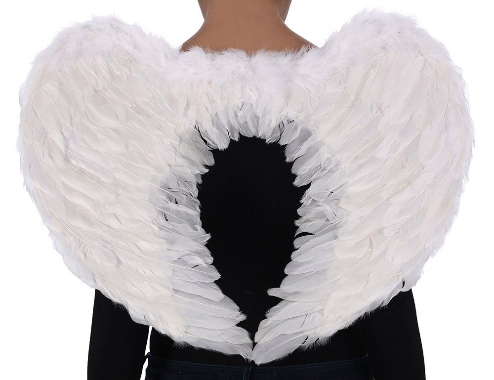 CHAKS Kostüm-Flügel Engelsflügel - 60 x 43 cm, Weiß