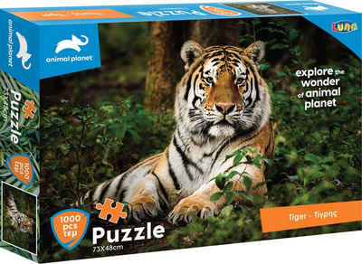 Diakakis Steckpuzzle animal planet Tiger 1000-tlg 73 x 48 cm, Puzzleteile