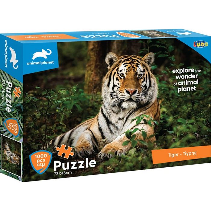 Diakakis Steckpuzzle animal planet Tiger 1000-tlg 73 x 48 cm Puzzleteile